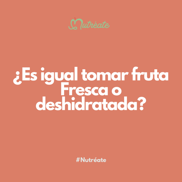 ¿Es igual tomar fruta fresca que deshidratada?